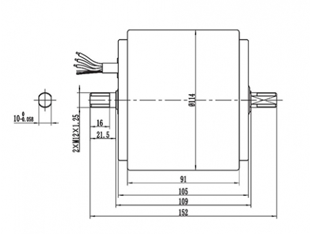 Moteur de moyeu 400W, Moteur sans balais PMDC GF068ALH