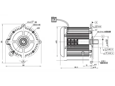 Moteur de Traction 13000W, Moteur Sans Balais PMDC TR210DXF