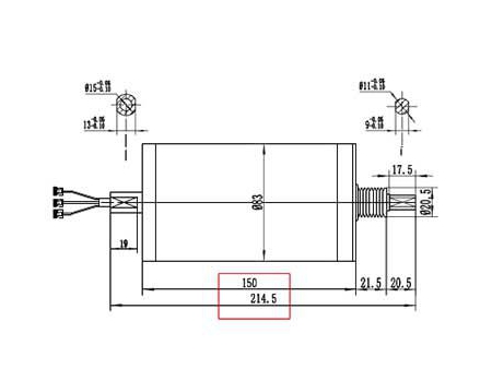 Moteur d'entraînement 500-750W, Moteur sans balais PMDC GF057AQH