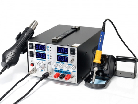 Station de soudage à air chaud 30V 5A avec Alimentation électrique DC, Modèle WEP-853D 