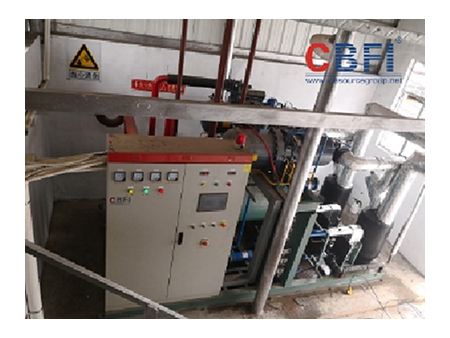 Système de fabrication de glace saumâtre de 40 tonnes pour un client à Jiangmen