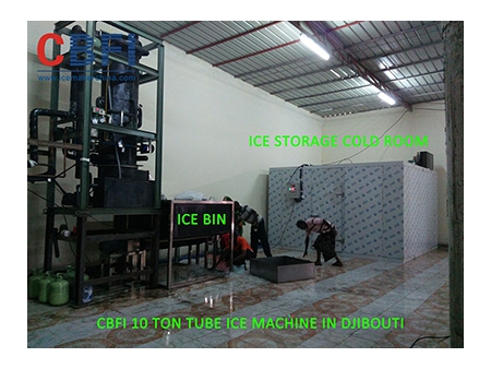 Usine de fabrication de glace en tube de 10 tonnes de CBFI à Djibouti