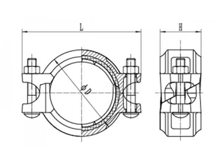 Raccord rainuré – mouvement angulaire / Raccord rigide angle-pad