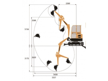 Mini-pelle / Mini-pelleteuse / Mini-excavatrice, FK35SR