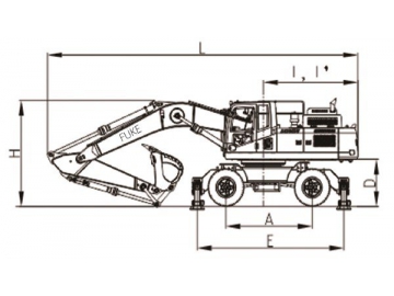 Pelle sur pneus / Pelle hydraulique sur pneus / Pelleteuse sur pneus, FK320-9L