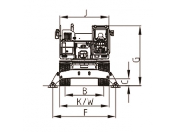 Pelle sur pneus / Pelle hydraulique sur pneus / Pelleteuse sur pneus, FK320-9L
