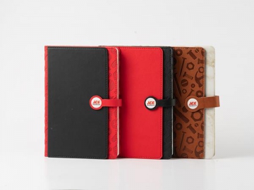 Carnet en cuir PU avec boucle magnétique / Bloc-notes à boucle magnétique