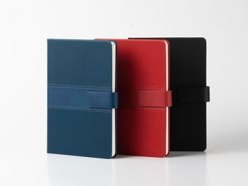 Carnet en cuir PU avec boucle magnétique / Bloc-notes à boucle magnétique