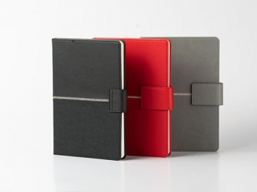 Carnet en cuir PU avec boucle magnétique / Bloc-notes à boucle magnétique