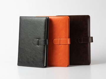 Carnet en cuir PU avec boucle magnétique / Bloc-notes à boucle magnétique