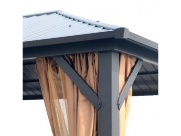 Gazebo à toit rigide 10' x 12', en acier galvanisé