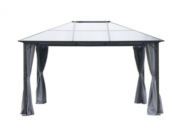 Gazebo à toit rigide 13' x 10', avec toit en polycarbonate