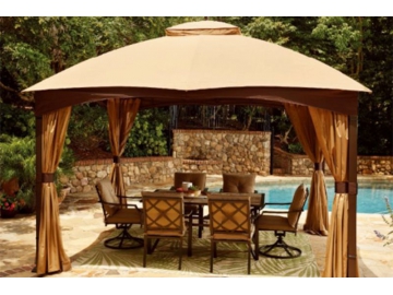 Gazebo à toit souple 12' x 10', en forme de dôme avec moustiquaire