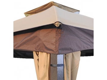 Gazebo à toit souple 12' x 10', en forme de dôme avec moustiquaire