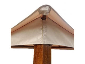 Gazebo à toit souple 10' x 10', avec poteaux en acier galvanisé et moustiquaire