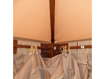 Gazebo à toit souple 10' x 10', avec poteaux en acier galvanisé et moustiquaire