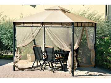Gazebo à toit souple 10' x 10', avec double toiture