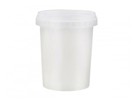 Seau en plastique IML avec couvercle 600ml, CX039D