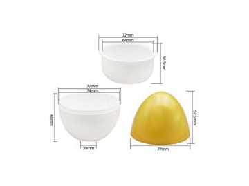 Boite plastique ovale IML avec coupelle intérieure, Contenant plastique ovale, CX126