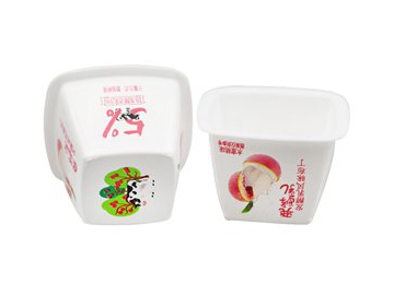 Contenant IML en plastique 55ml, couleur blanche, CX046