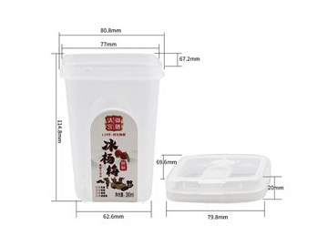 Gobelet à portion IML avec couvercle 380ml, CX080