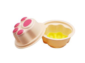 Barquette plastique IML 100ml, Pot plastique à gelée, pattes de chat, CX136