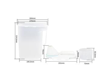 Bouteille en plastique avec tasse IML 2200ml, Bouteille d'eau avec bec verseur, CX108A