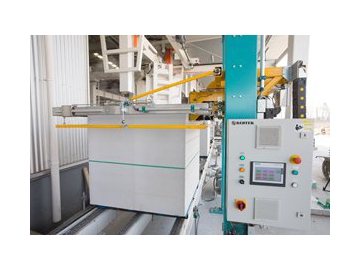 Machine d'emballage / Emballeuse industrielle pour blocs de béton