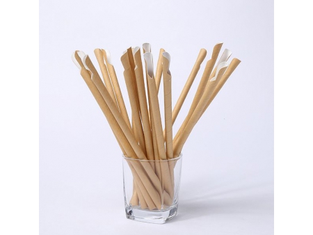 Paille cuillère en carton