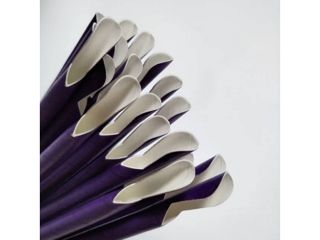 Paille cuillère en carton