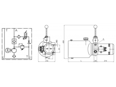 Groupe hydraulique à simple effet