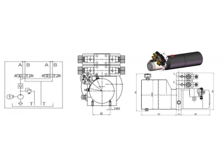 Groupe hydraulique à double effet