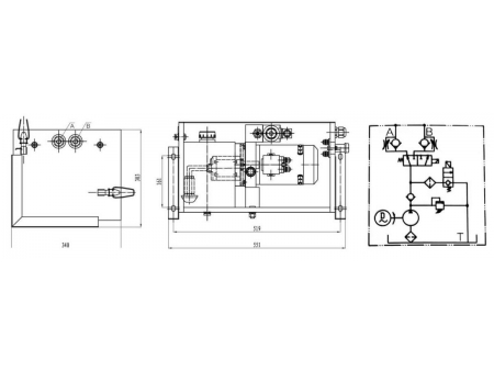 Groupe hydraulique intégré