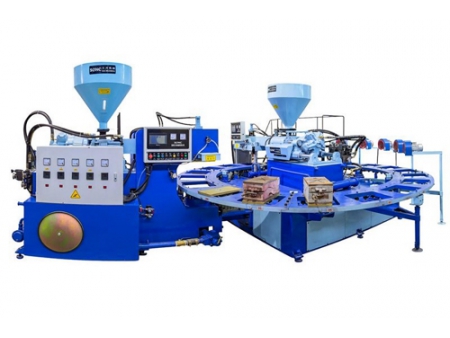 Machine de moulage par injection pour sandales bicolores, HB220Q/HB224Q