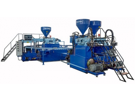 Machine de moulage par injection pour sandales tricolores, HB320Q/HB324Q