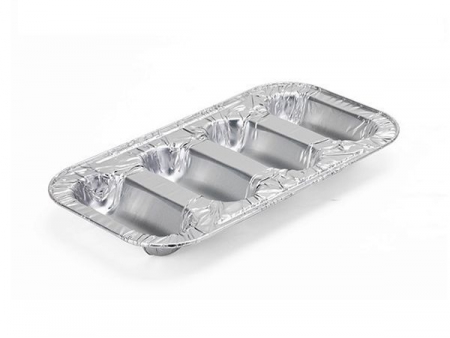 Contenant en aluminium à compartiments multiples et à paroi ondulée
