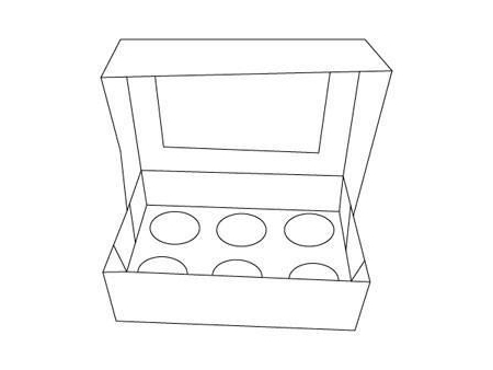 Boîte à cupcakes en carton, Boîte en papier imprimée personnalisée
