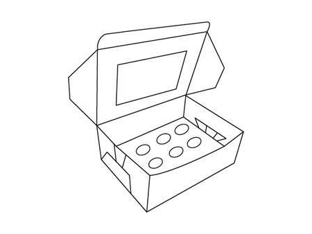 Boîte à cupcakes en carton, Boîte en papier imprimée personnalisée