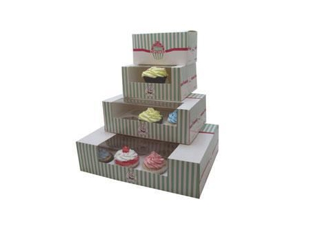Boîte à cupcakes en carton, Boîte en papier imprimée personnalisée