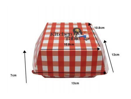 Boîte à hamburger, Boîte en papier kraft personnalisée