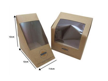 Boîte à sandwich, Boîte alimentaire en carton avec fenêtre