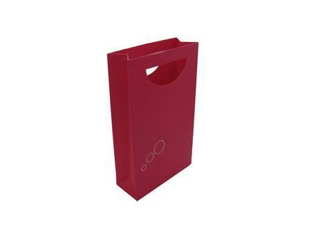 Sac en papier laminé avec poignée découpée
