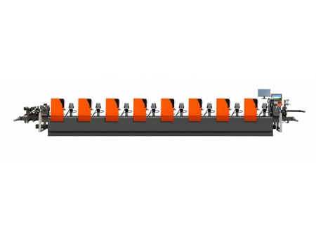 Presse d'impression flexo en ligne à laize étroite