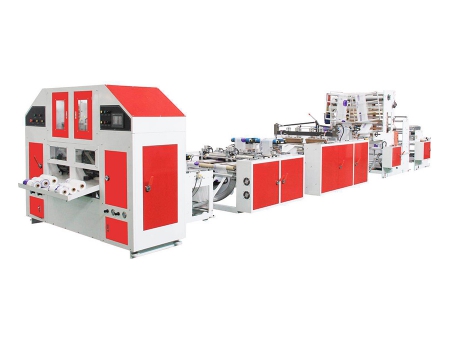 Machine de fabrication de sacs en rouleau pour t-shirts (avec soufflet), CBC4502CB