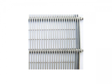 Bande transporteuse grillagée plate