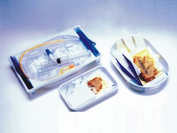 Plateau et sonde urétrale jetables