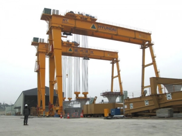 Grue à portique sur rails