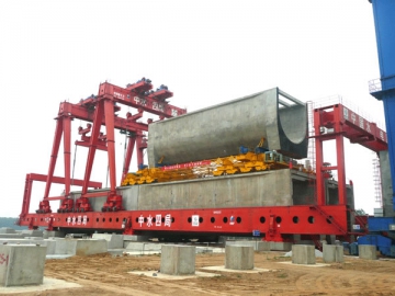 Transporteur monté sur rail pour aqueduc DY1300