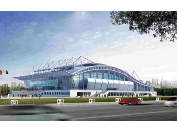 Complexe sportif à charpente métallique