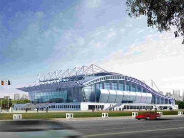 Complexe sportif à charpente métallique